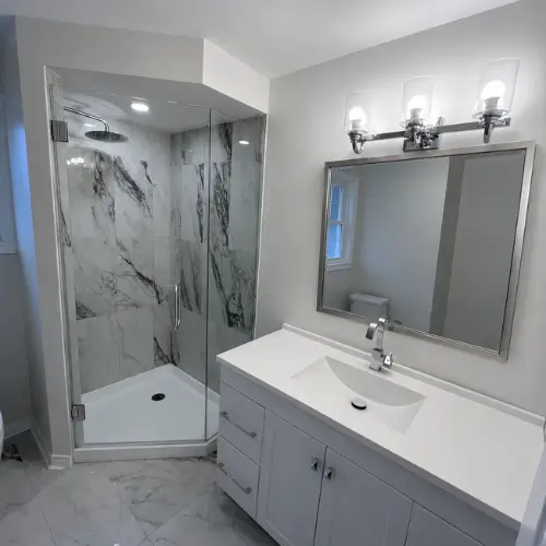 Completed bathroom renovation in Ottawa by Pro Reno Group